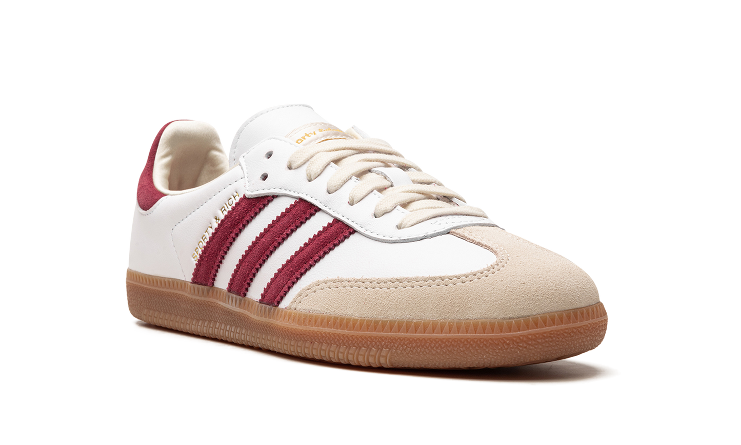 adidas Samba Sporty & Rich White Collegiate Burgundy