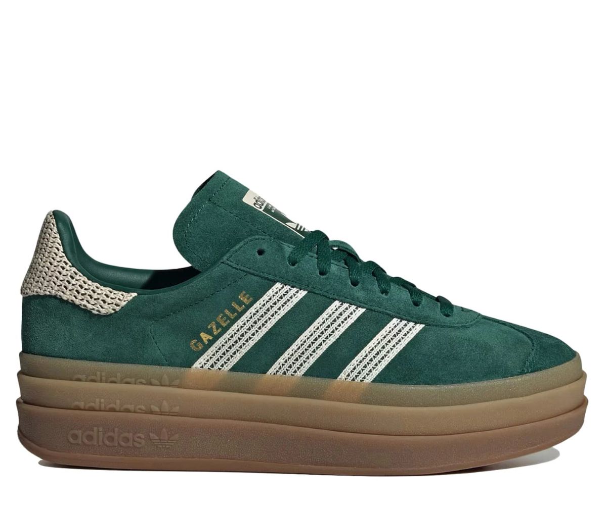 adidas Gazelle Bold Collegiate Green White Gold (Women's)