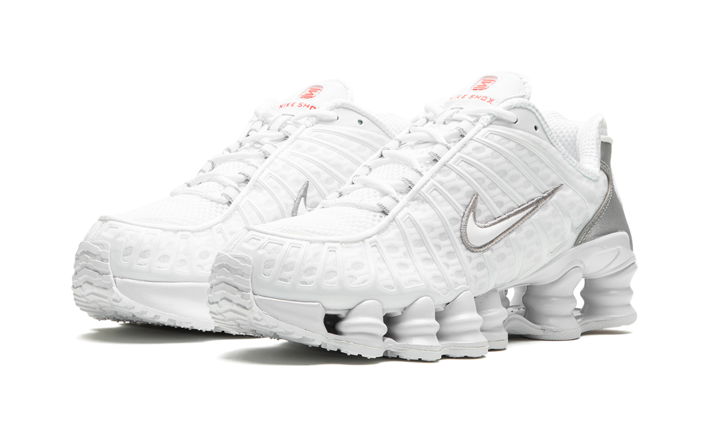 Nike Shox TL White Metallic Silver Max Orange (Women's)