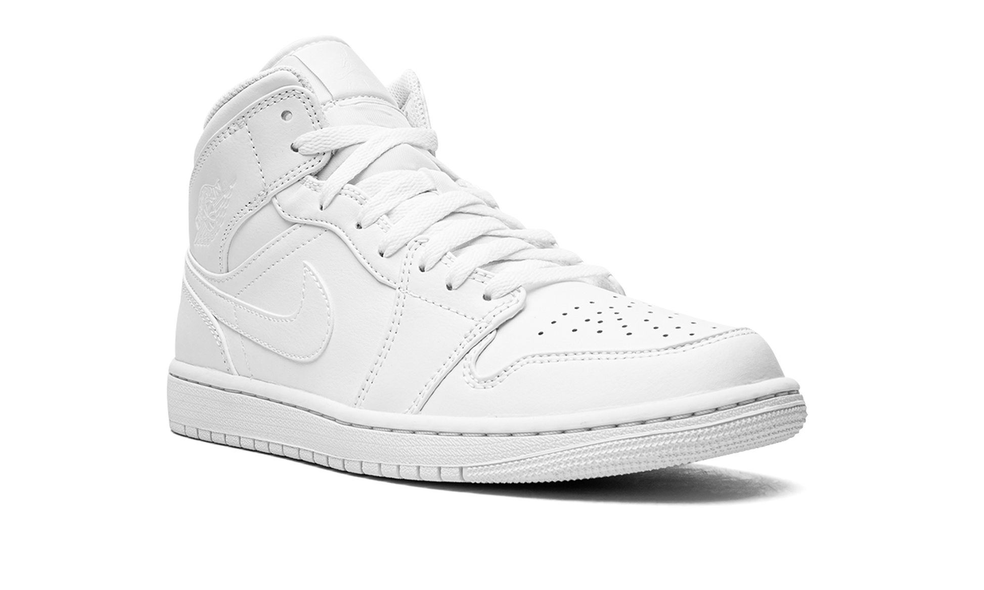 Jordan 1 Mid Triple White