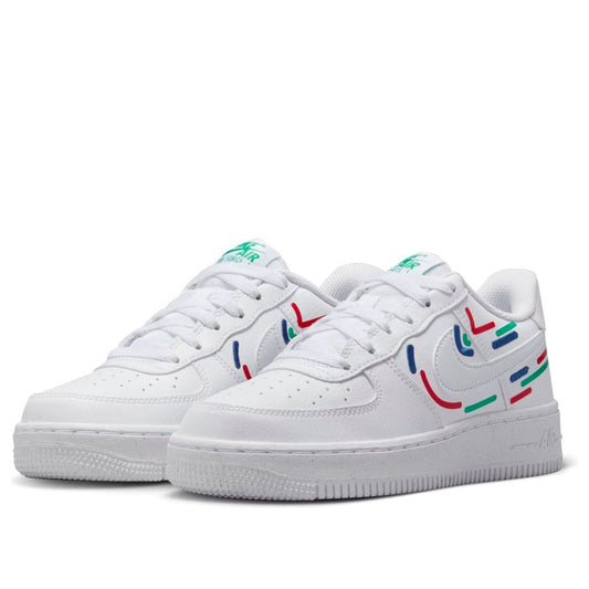 Nike Air Force 1 Low Impact Next Nature Maker White Red Blue Green (GS)