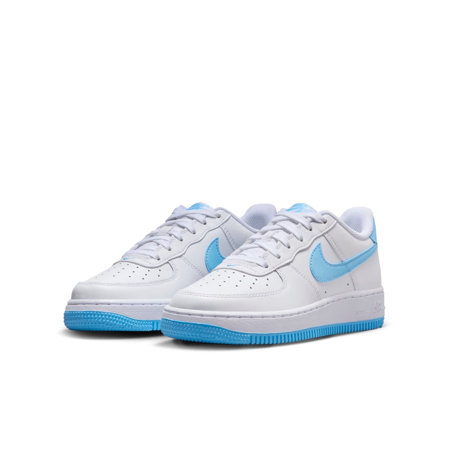 Nike Air Force 1 Low White Aquarius Blue (GS)