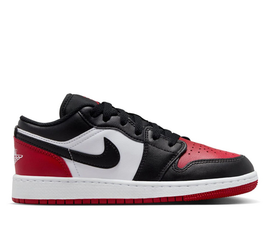 Jordan 1 Low Bred Toe 2.0 (GS)