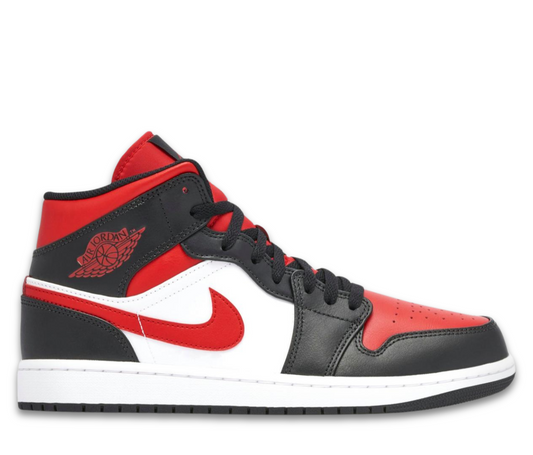 Jordan 1 Mid White Black Red (2022)