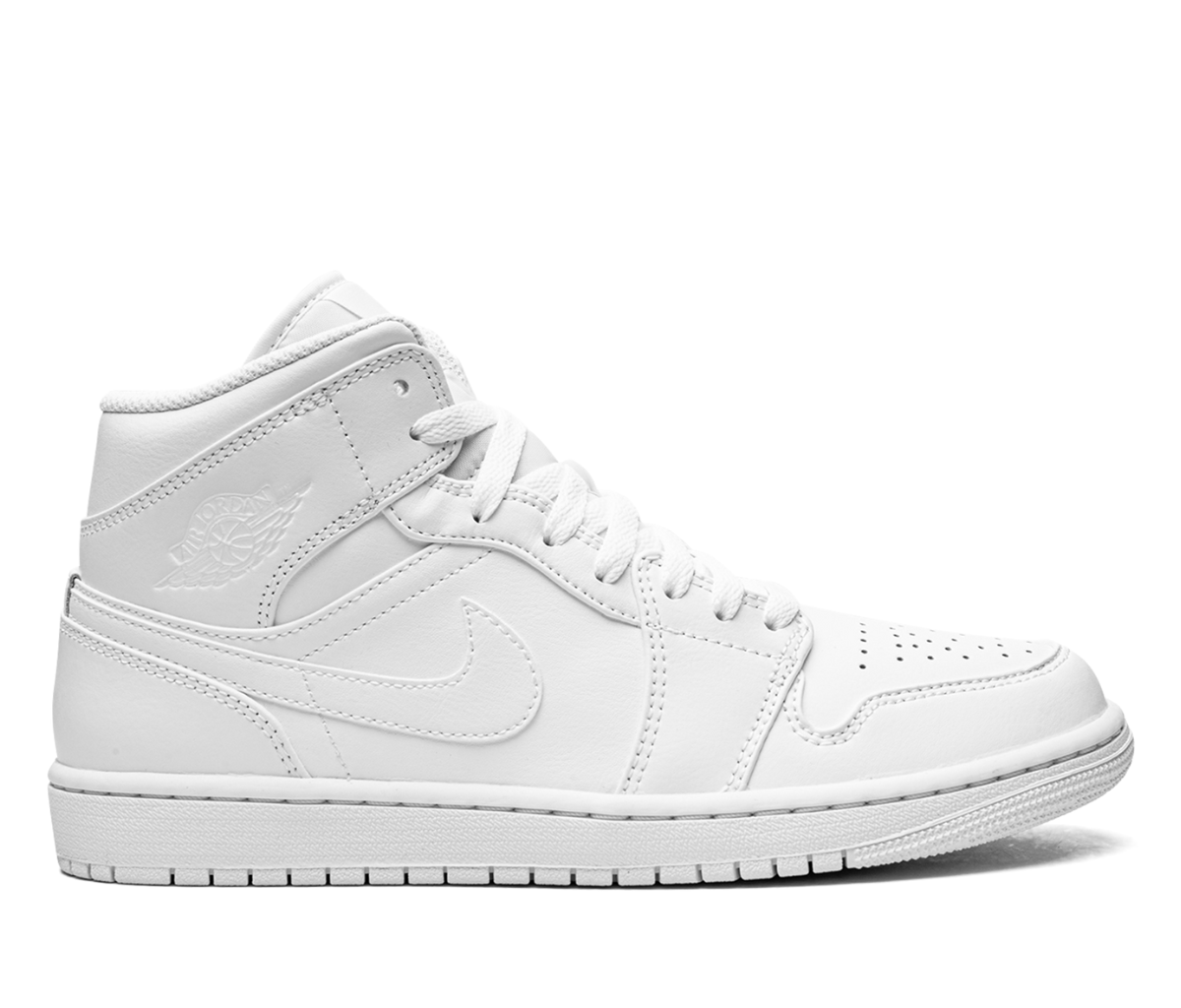 Jordan 1 Mid Triple White