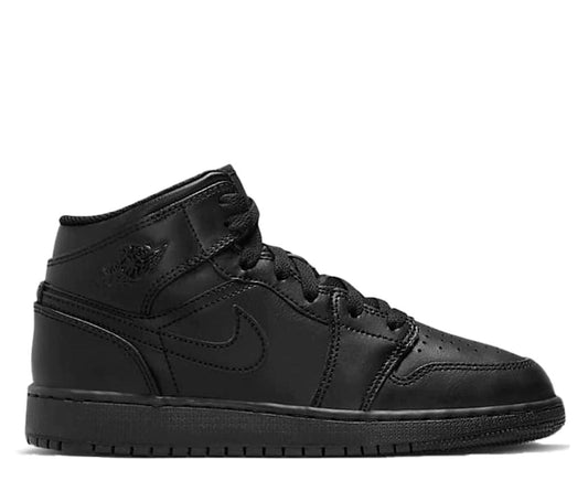 Jordan 1 Mid Triple Black (GS)
