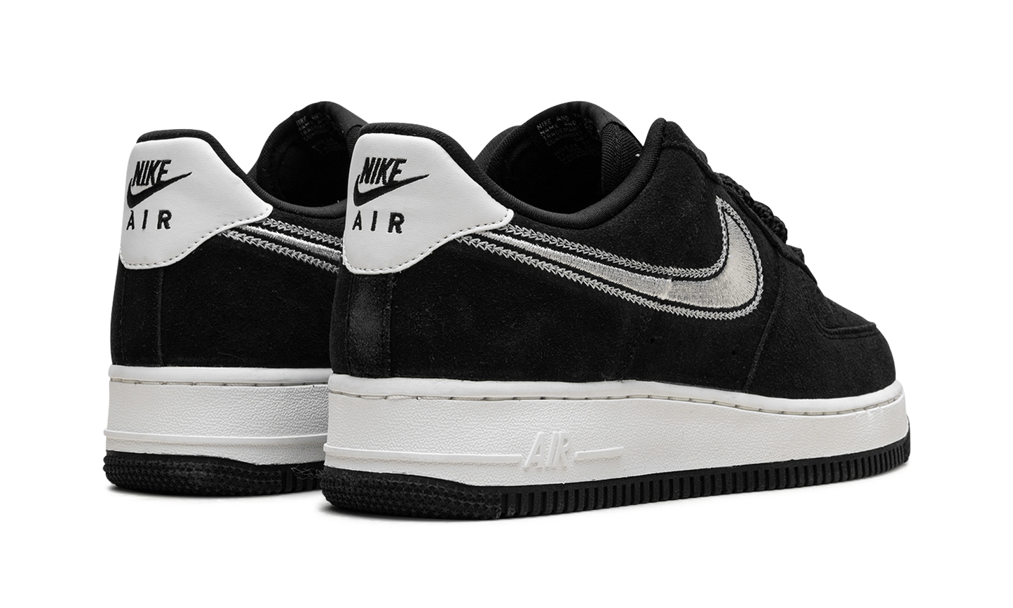 Nike Air Force 1 Low '07 LV8 Black Sail Embroidered Swoosh