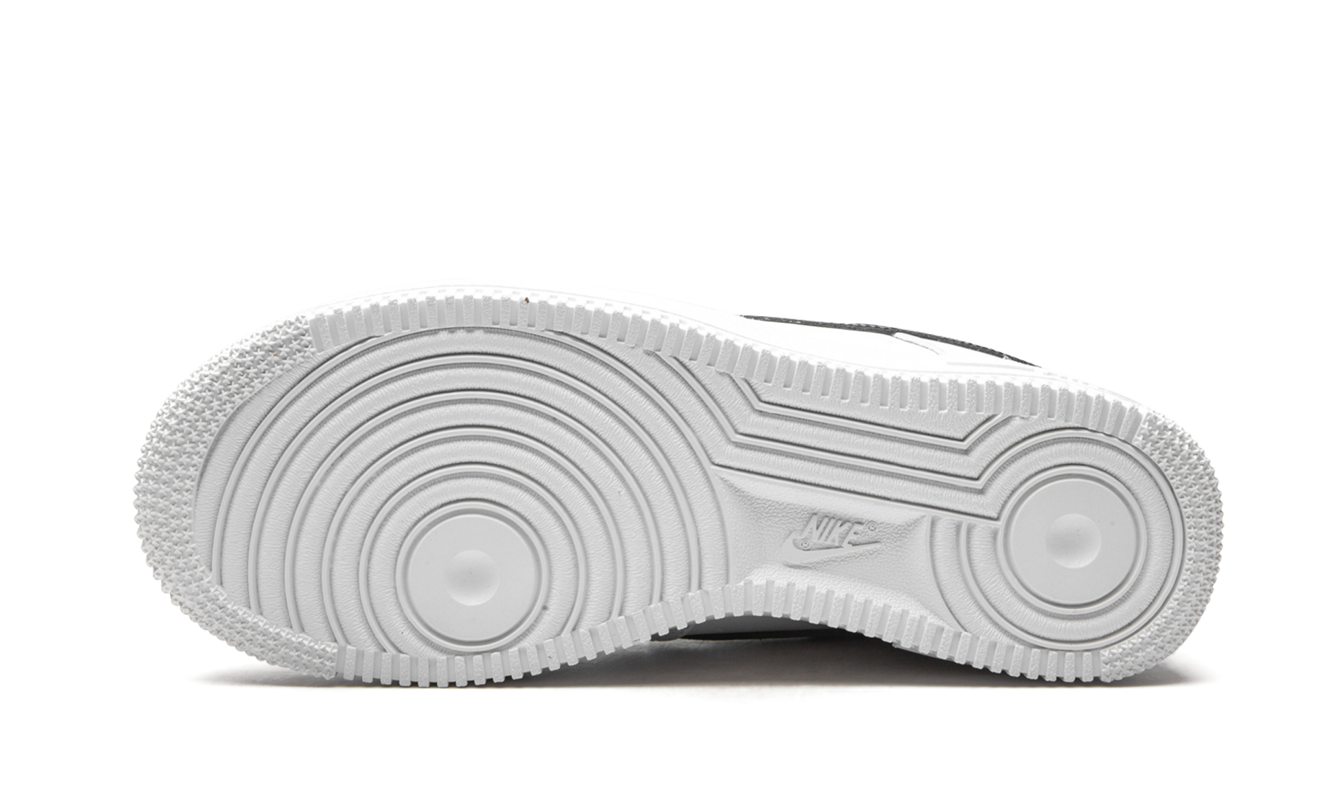 Nike Air Force 1 Low '07 Essential White Black Gold Mini Swoosh (Women's)