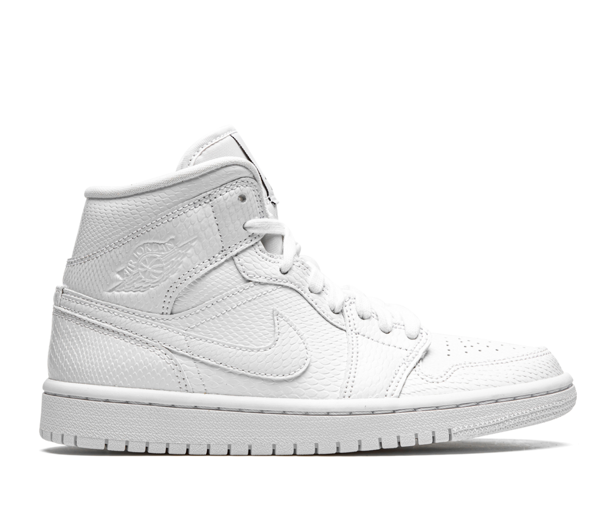 Jordan 1 Mid White Snakeskin (Women's)