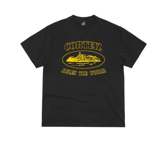 Corteiz OG Alcatraz Tee Black/Yellow