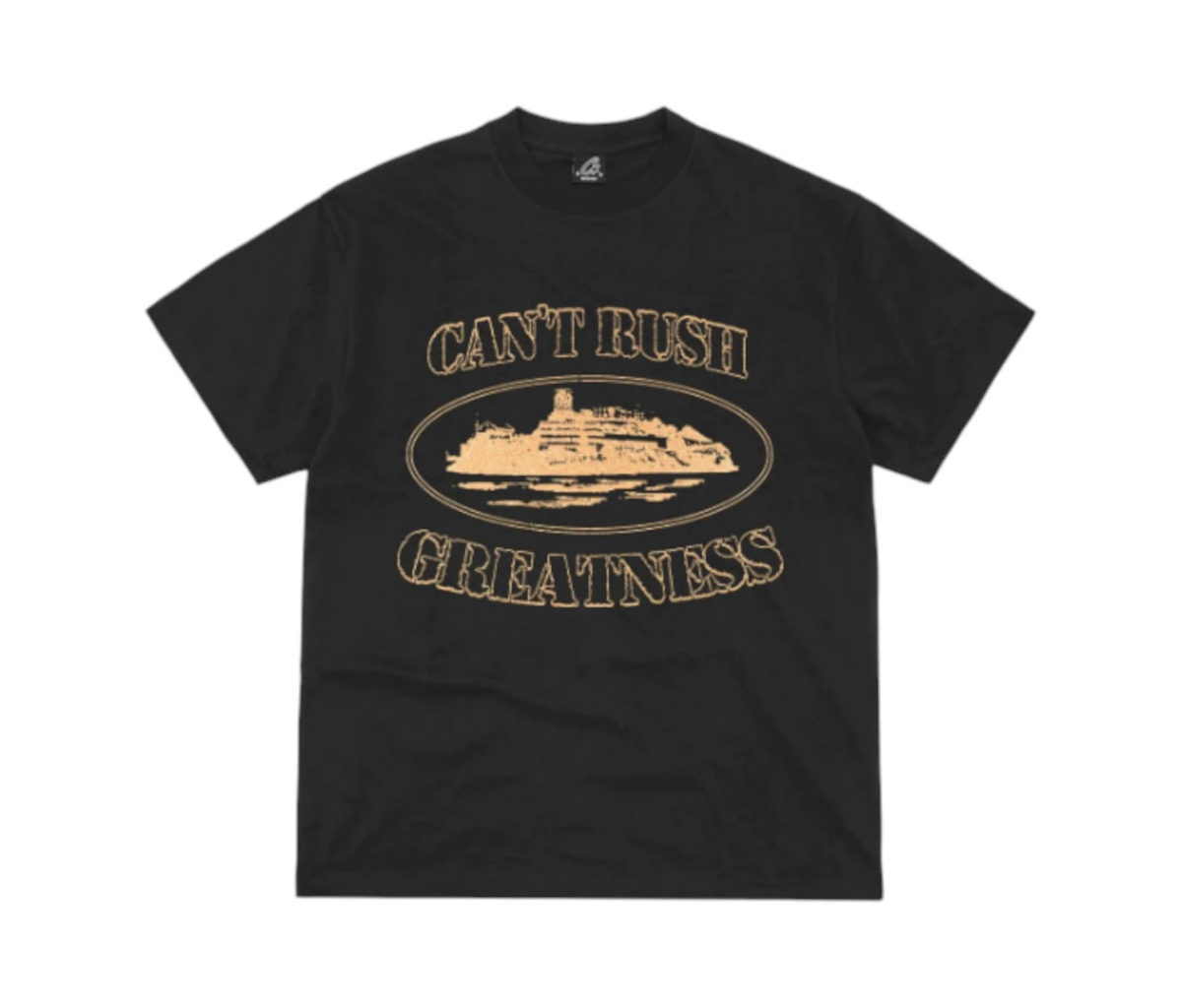 Corteiz x Cental Cee Can't Rush Greatness Tee Black
