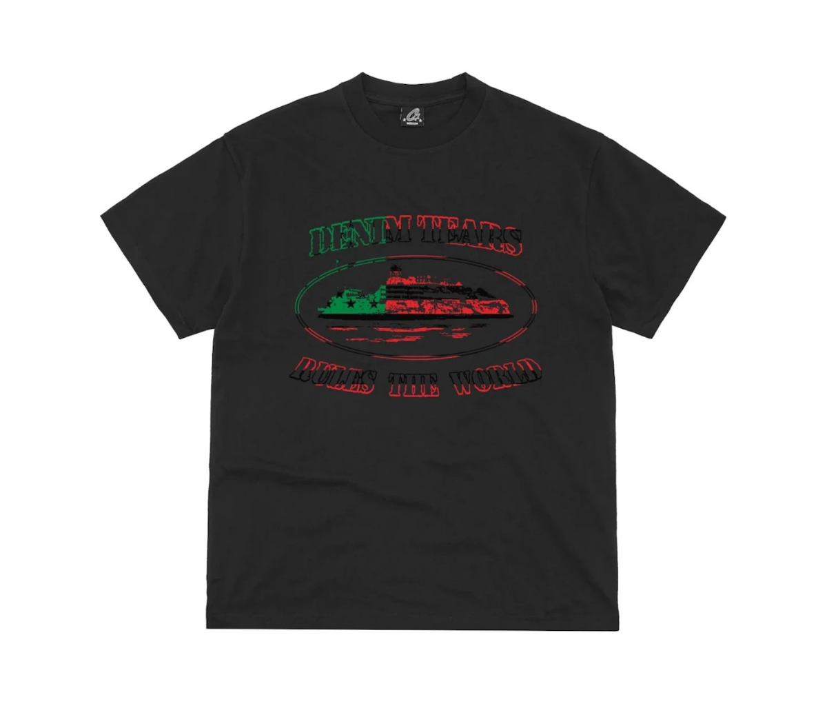 Corteiz x Denim Tears Cortears OG Alcatraz Tee Black