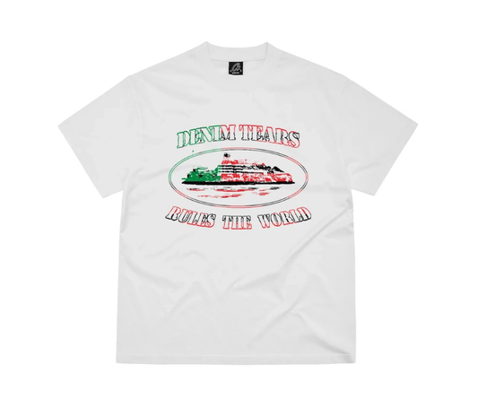 Corteiz x Denim Tears Cortears OG Alcatraz Tee White