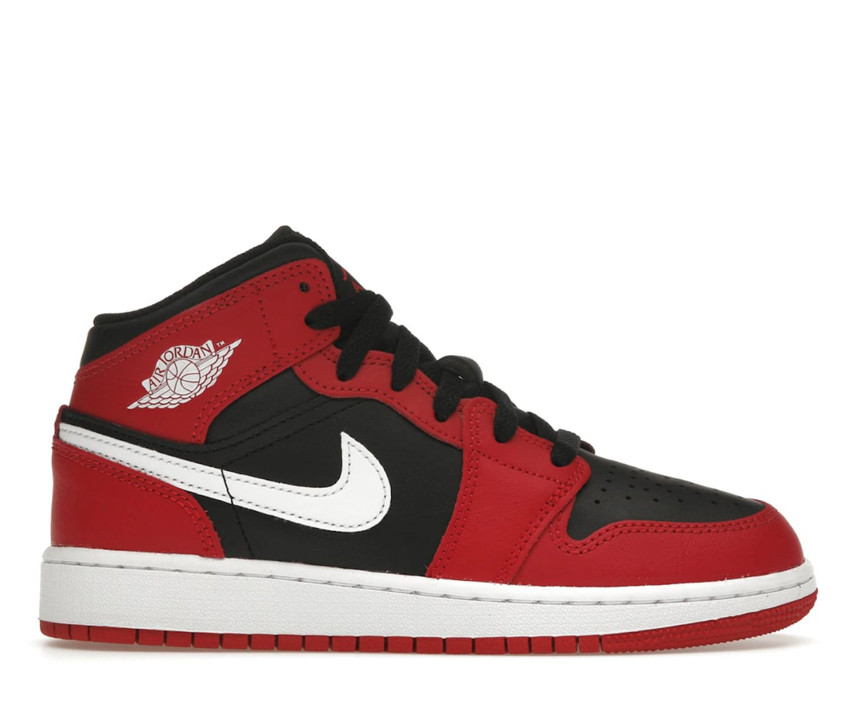 Jordan 1 Mid Gym Red Black White (GS)