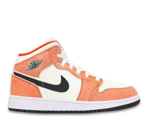 Jordan 1 Mid SE Orange Suede (GS)