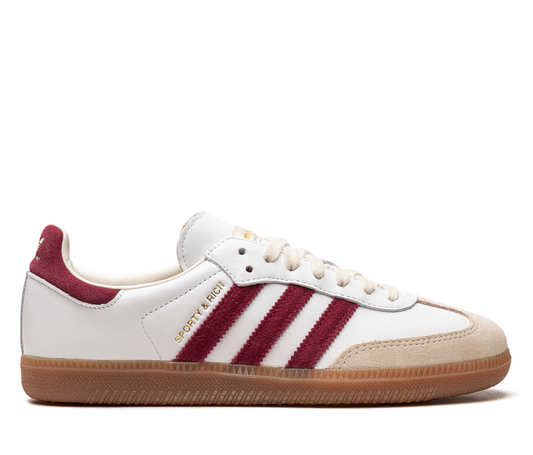 adidas Samba Sporty & Rich White Collegiate Burgundy