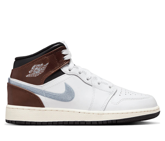 Jordan 1 Mid SE White Brown Blue Grey (GS)