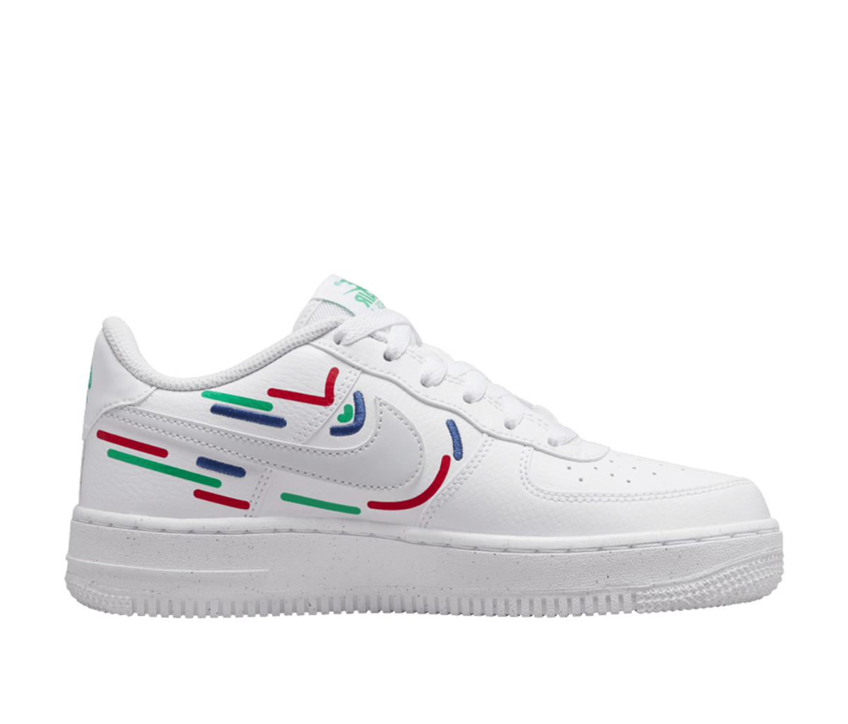 Nike Air Force 1 Low Impact Next Nature Maker White Red Blue Green (GS)