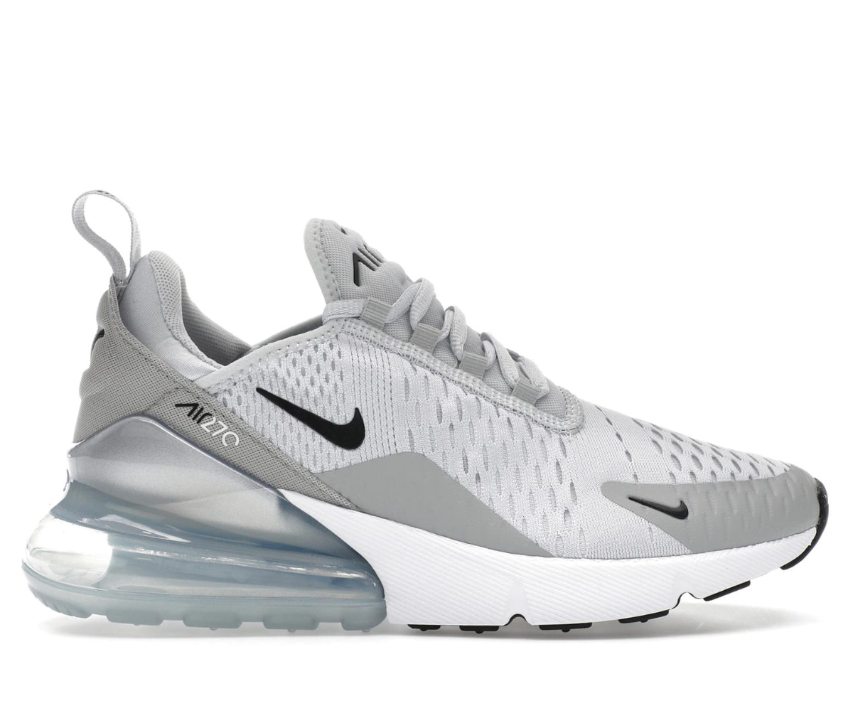 Nike Air Max 270 Pure Platinum Light Smoke Grey Metallic Silver Black (Women's)