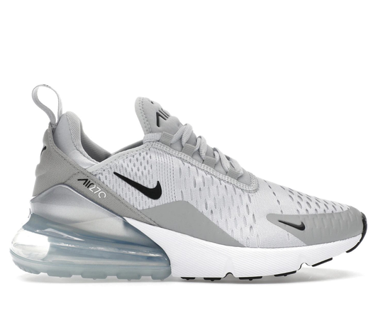 Nike Air Max 270 Pure Platinum Light Smoke Grey Metallic Silver Black (Women's)