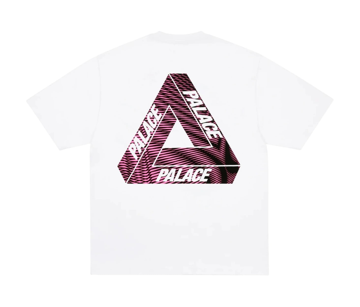 Palace Tri-Vex T-Shirt White/Pink