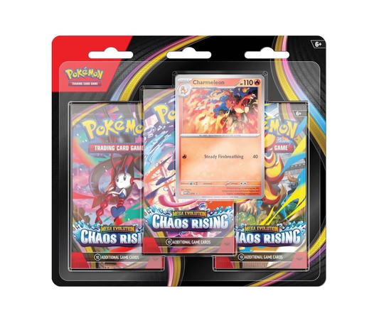 Pokémon TCG: Mega Evolution Chaos Rising Charmeleon 3 Pack Blister