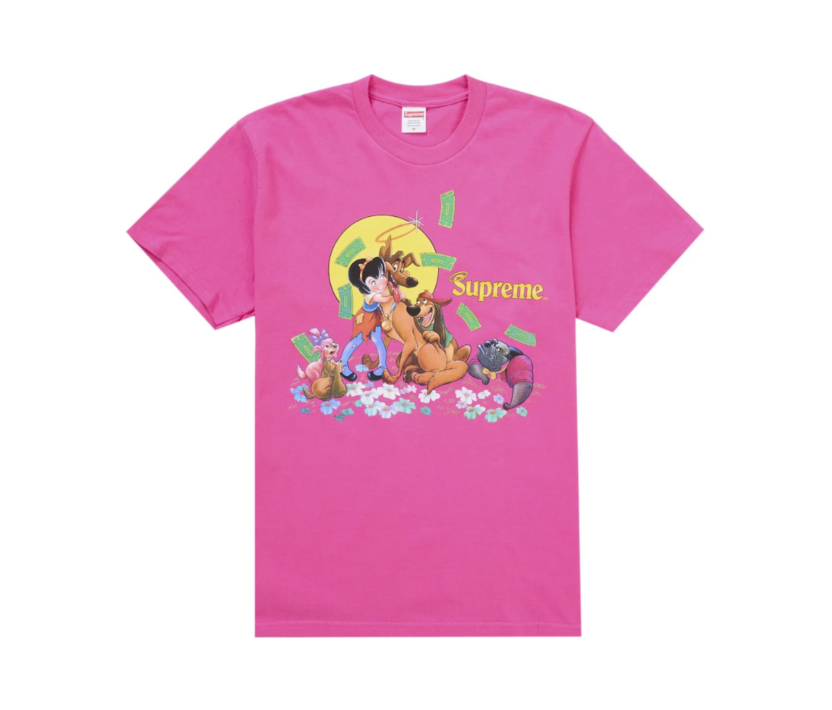 Supreme All Dogs Go To Heaven Tee Fuchsia
