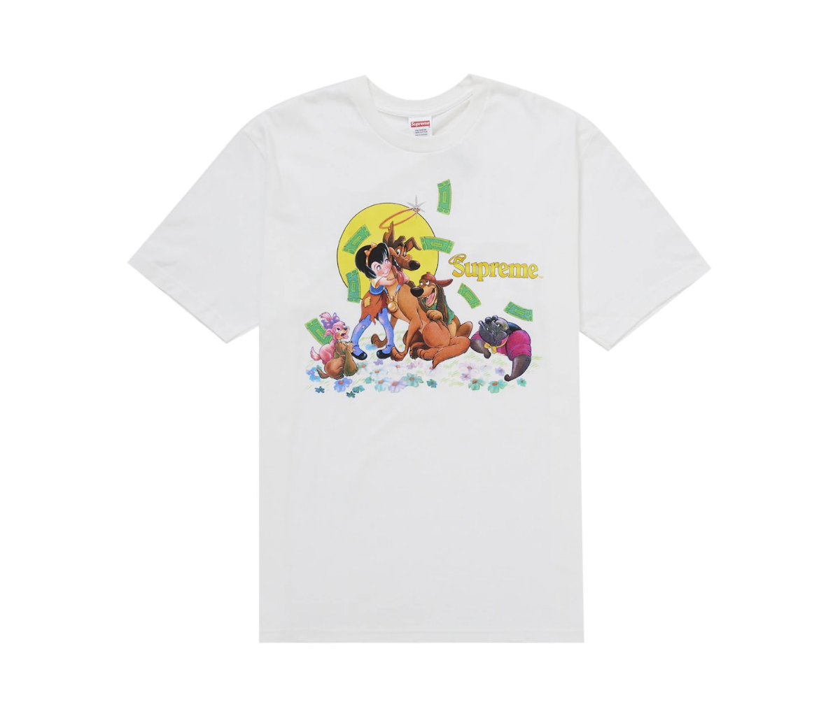 Supreme All Dogs Go To Heaven Tee White
