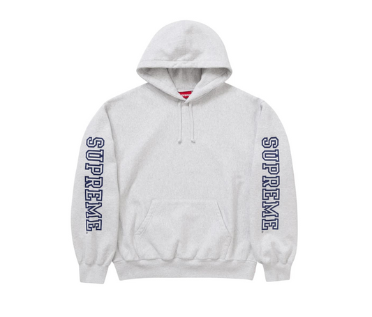 Supreme Collegiate Sleeve Hooded Sweatshirt Ash Grey