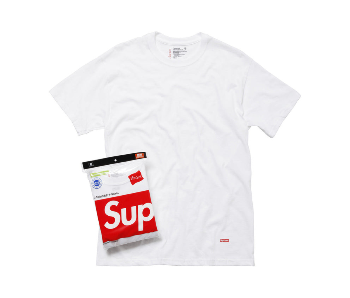 Supreme Hanes Tagless Tees (3 Pack) White