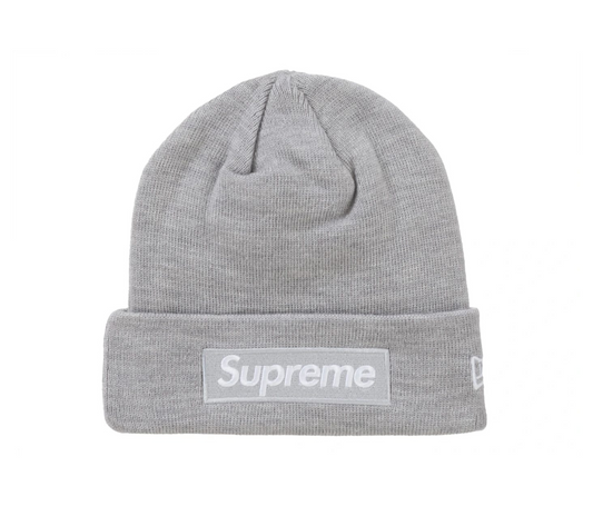 Supreme New Era Box Logo Beanie (FW24) Heather Grey
