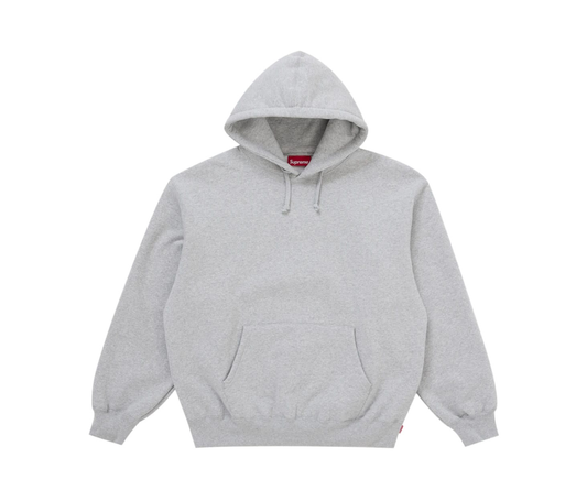 Supreme Satin Appliqué Hooded Sweatshirt (FW25) Heather Grey