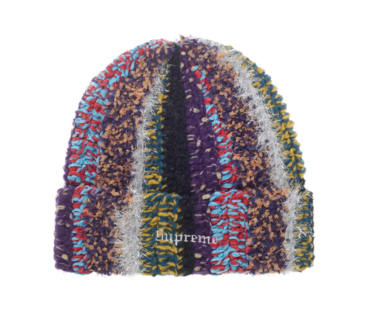 Supreme Tinsel Stripe Beanie Multicolor