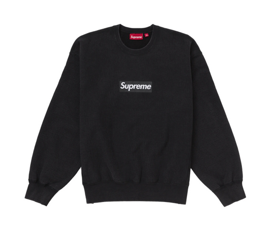 Supreme Washed Box Logo Crewneck Black