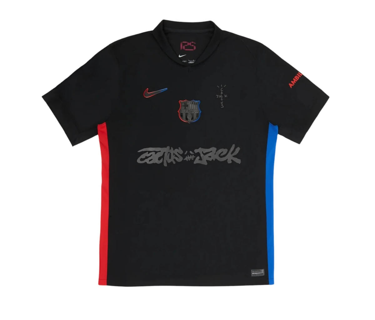 Travis Scott x FC Barcelona 2024/25 Match Away Cactus Jack Jersey Black