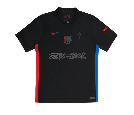 Travis Scott x FC Barcelona 2024/25 Match Away Cactus Jack Jersey Black