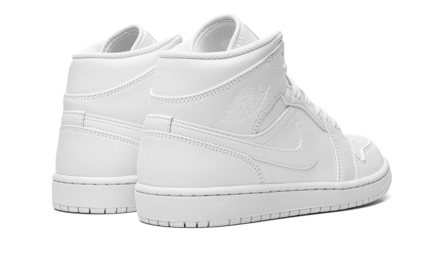 Jordan 1 Mid Triple White