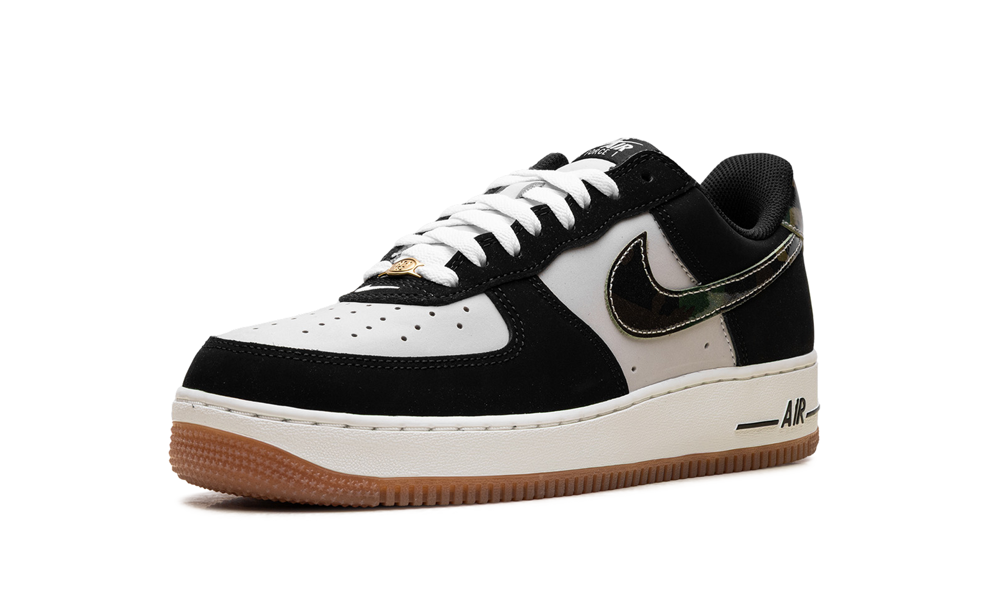 Nike Air Force 1 Low '07 LV8 Black Patent Camo Swoosh