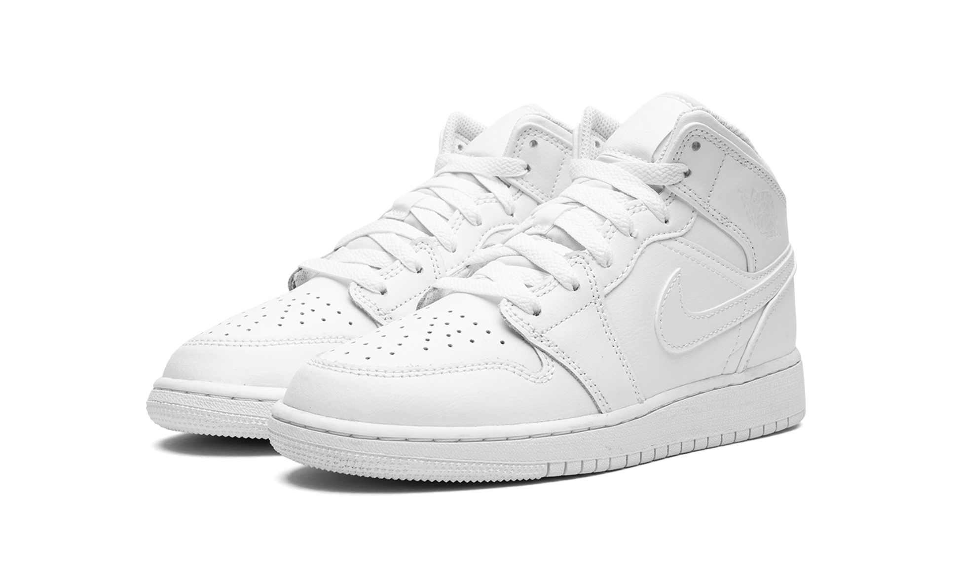 Jordan 1 Mid Triple White (2023) (GS)