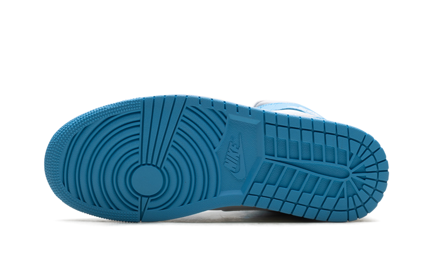 Jordan 1 Mid Dark Powder Blue White Sail Neutral Grey (Women's)
