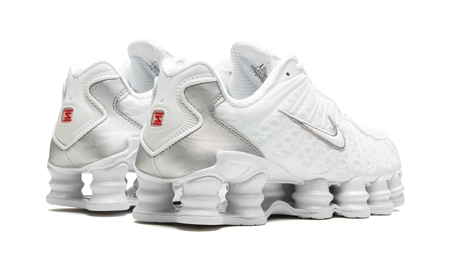 Nike Shox TL White Metallic Silver Max Orange (Women's)