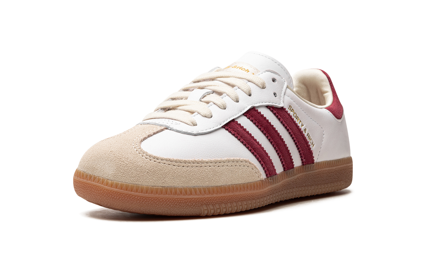 adidas Samba Sporty & Rich White Collegiate Burgundy