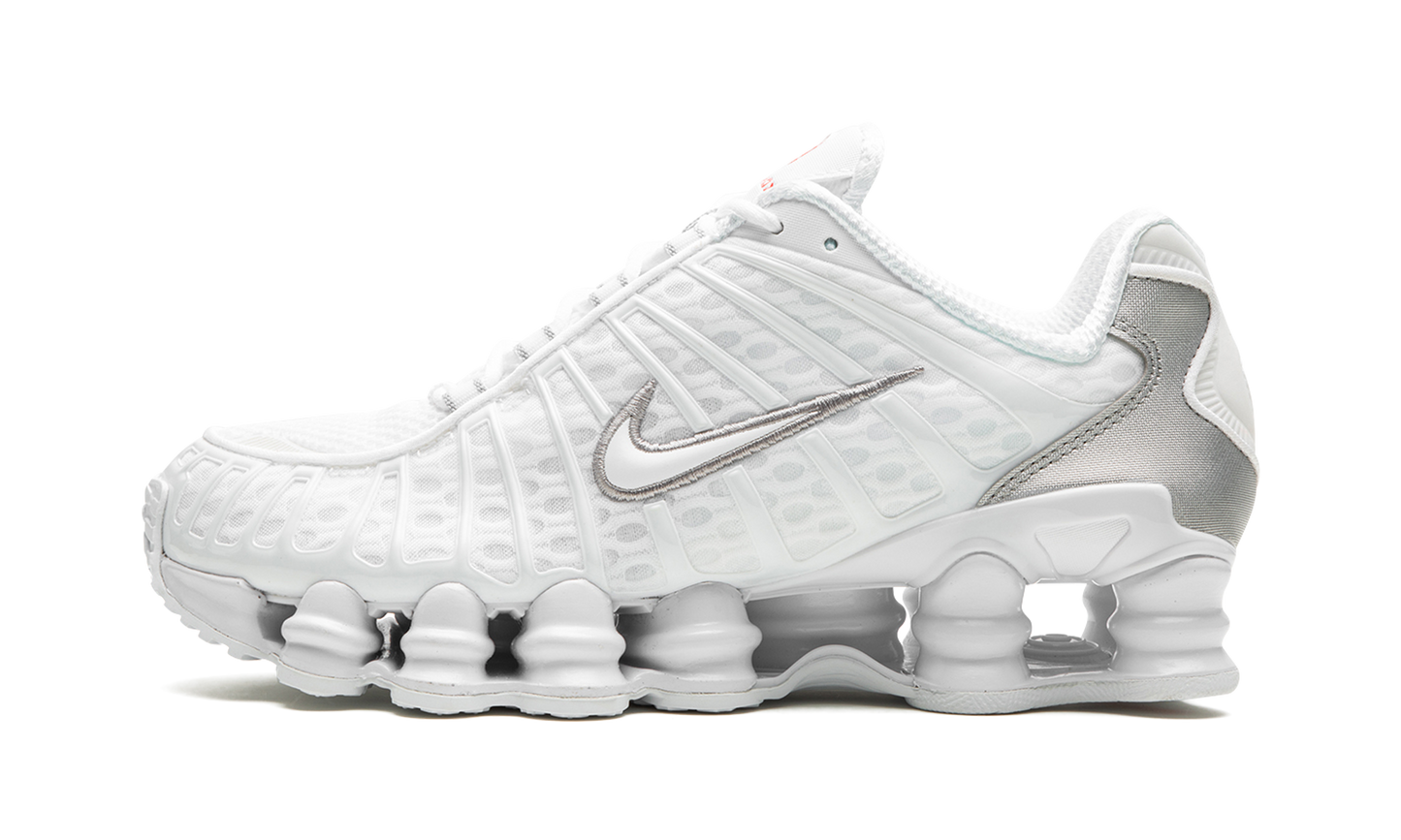 Nike Shox TL White Metallic Silver Max Orange (Women's)