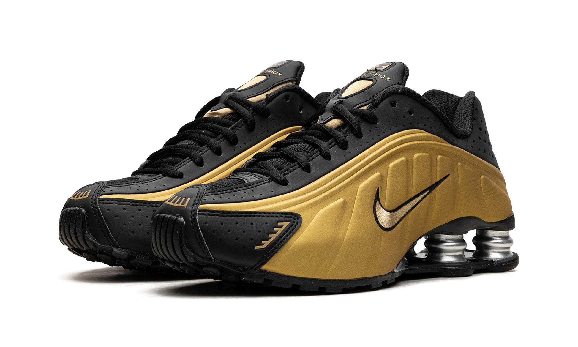 Nike Shox R4 Black Metallic Gold (Women's)